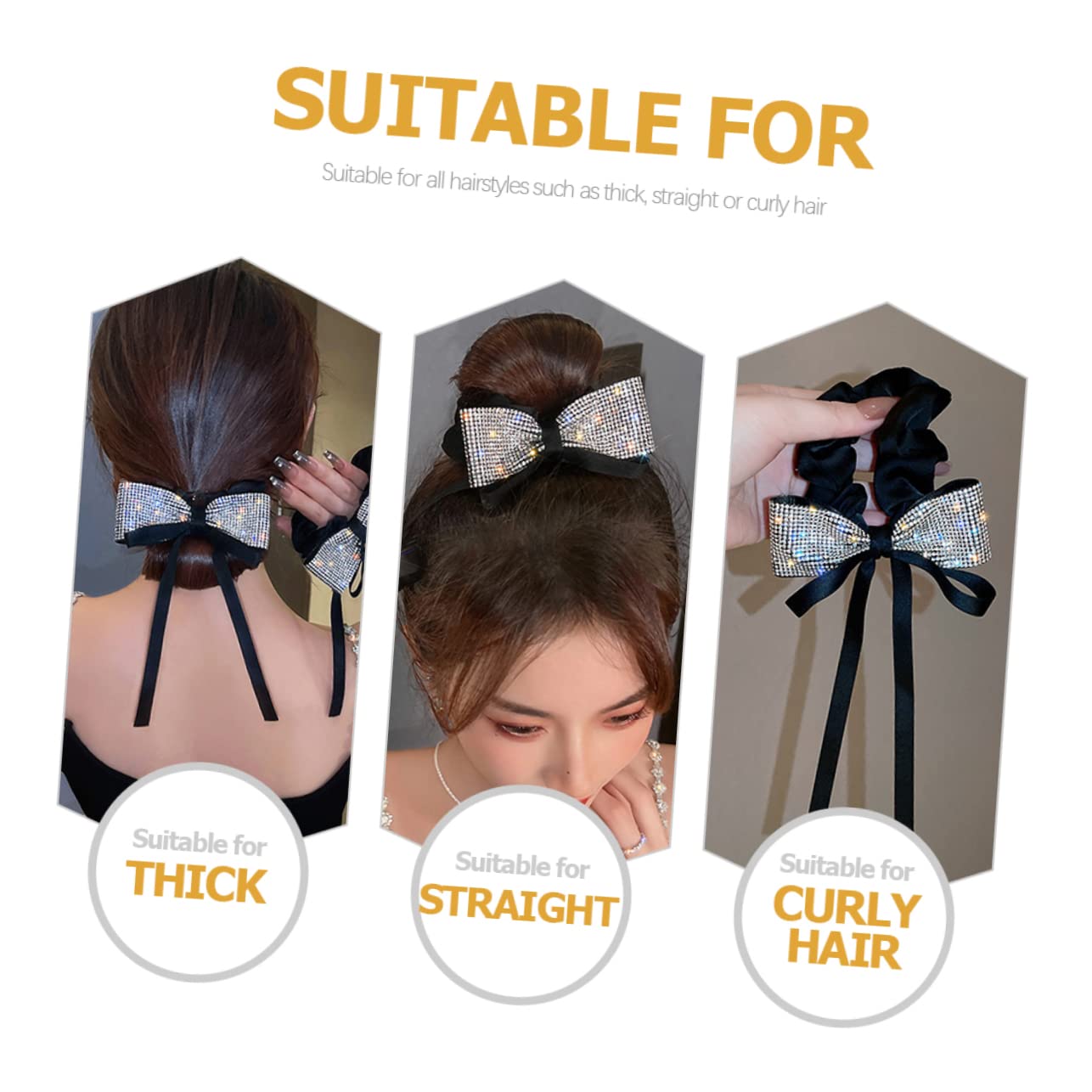 Minkissy Fashion Hair Bows - Elegant Bow Hair Ties & Ponytail Holders for Women & Girls | Perfect for School, Parties, Weddings & Everyday Style