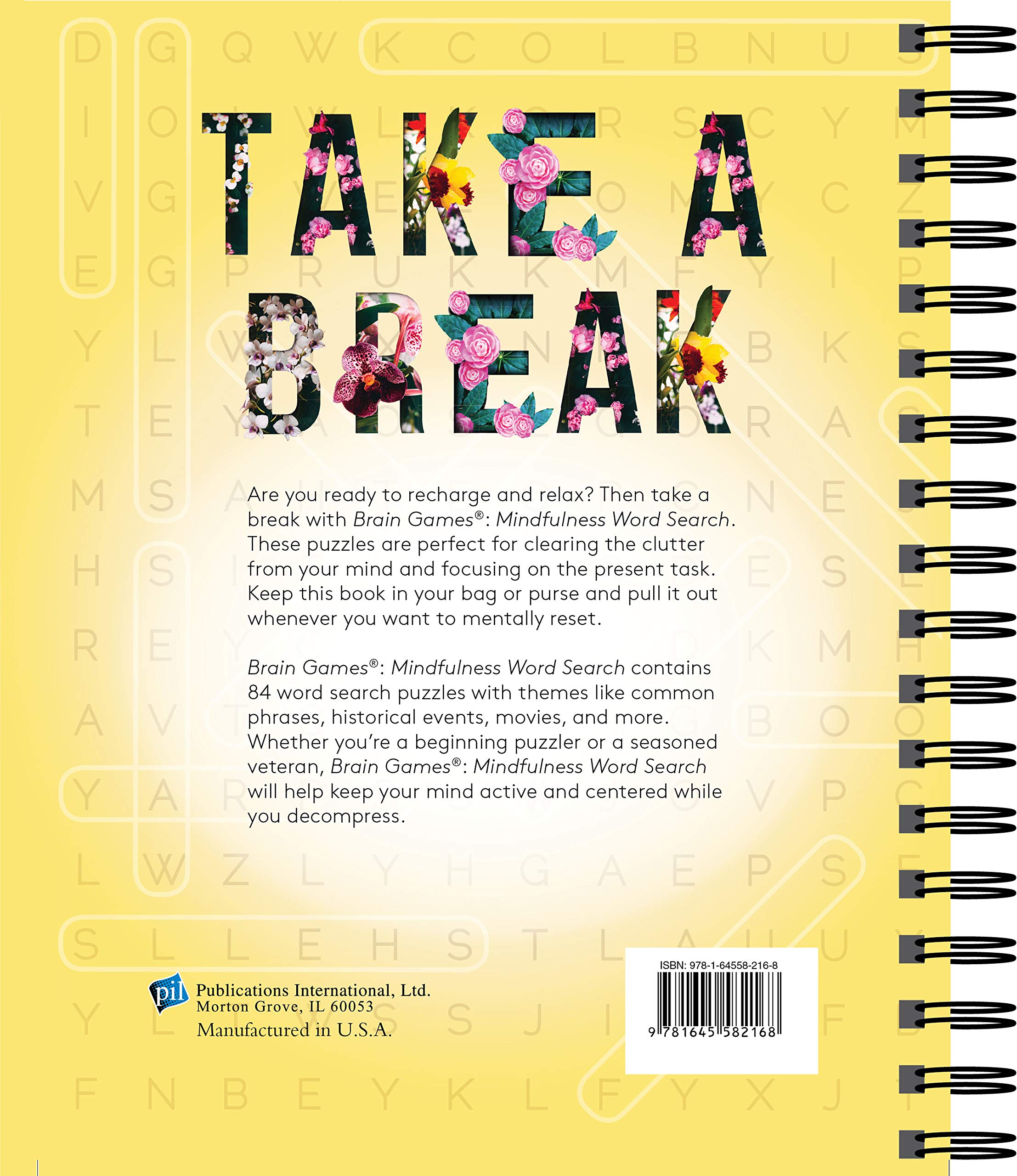Mindfulness Word Search Puzzle Book - Brain Games for Stress Relief & Focus | Yellow Cover | Perfect for Relaxation, Meditation & Mental Exercise