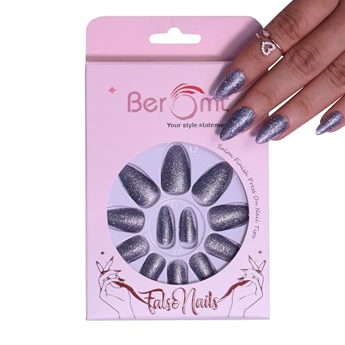 Beromt Flexible Adjustable Acrylic Nail Practice Hand with Nail Jewelry Adhesive Stickers - Perfect for Nail Art Training, Salon Practice & DIY Manicure at Home - BFN766BPN