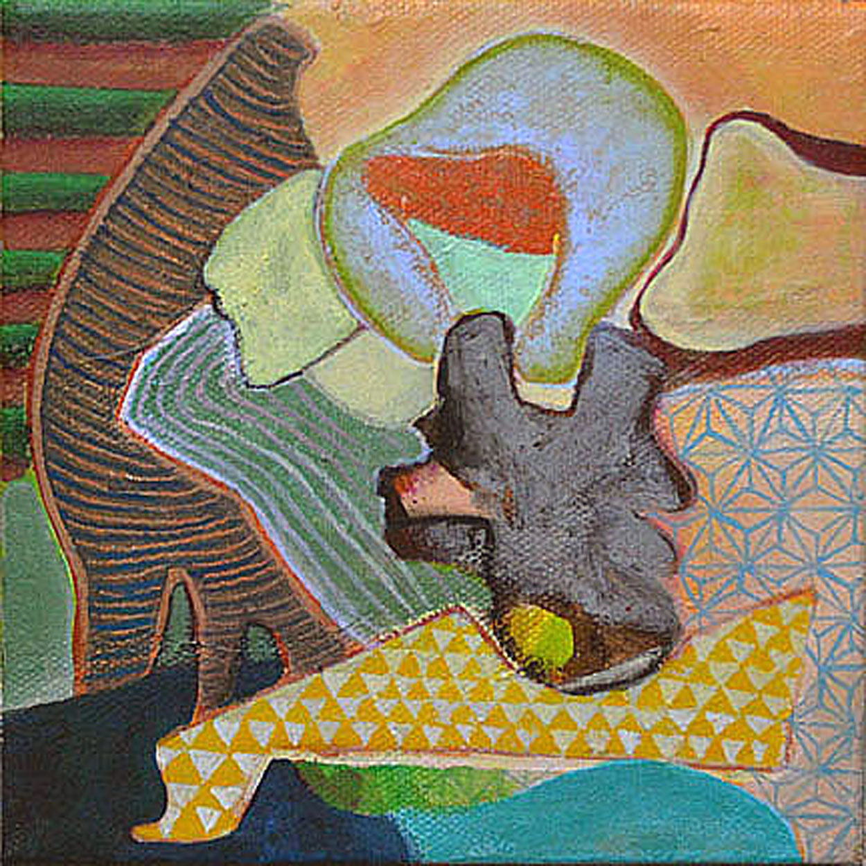 Kyoko Miyabe Meditation on Detailed Passion - Abstract Art Print for Home & Office Decor | Perfect for Living Rooms, Bedrooms & Meditation Spaces