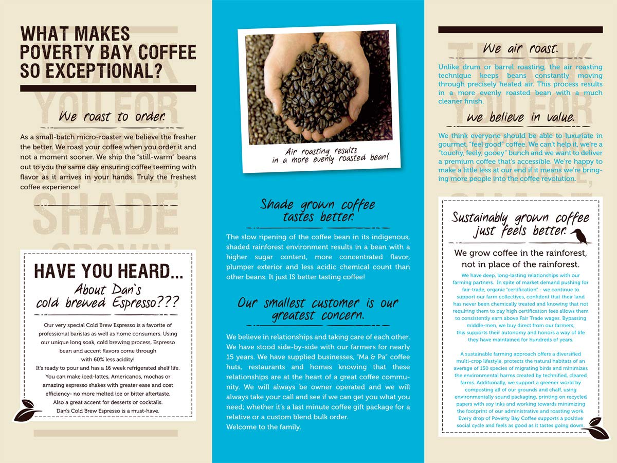Organic Dark Roast Ground Coffee Beans - Premium Freshly Roasted by Poverty Bay Coffee Company, 2lb Bag - Rich & Bold Flavor for Morning Brew, Office or Camping Use