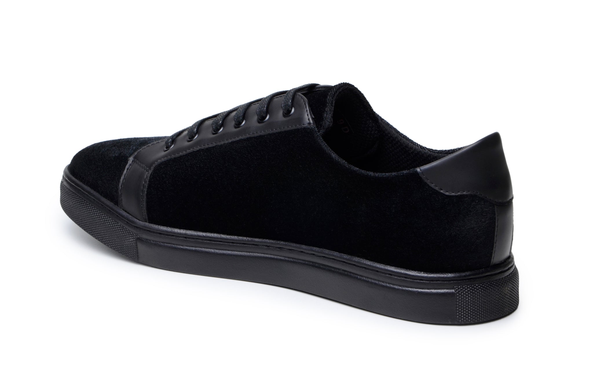 Belvedere Prince Black Velvet & Matte Leather Sneakers for Men - Stylish Comfortable Casual Shoes for Work, Travel & Everyday Wear
