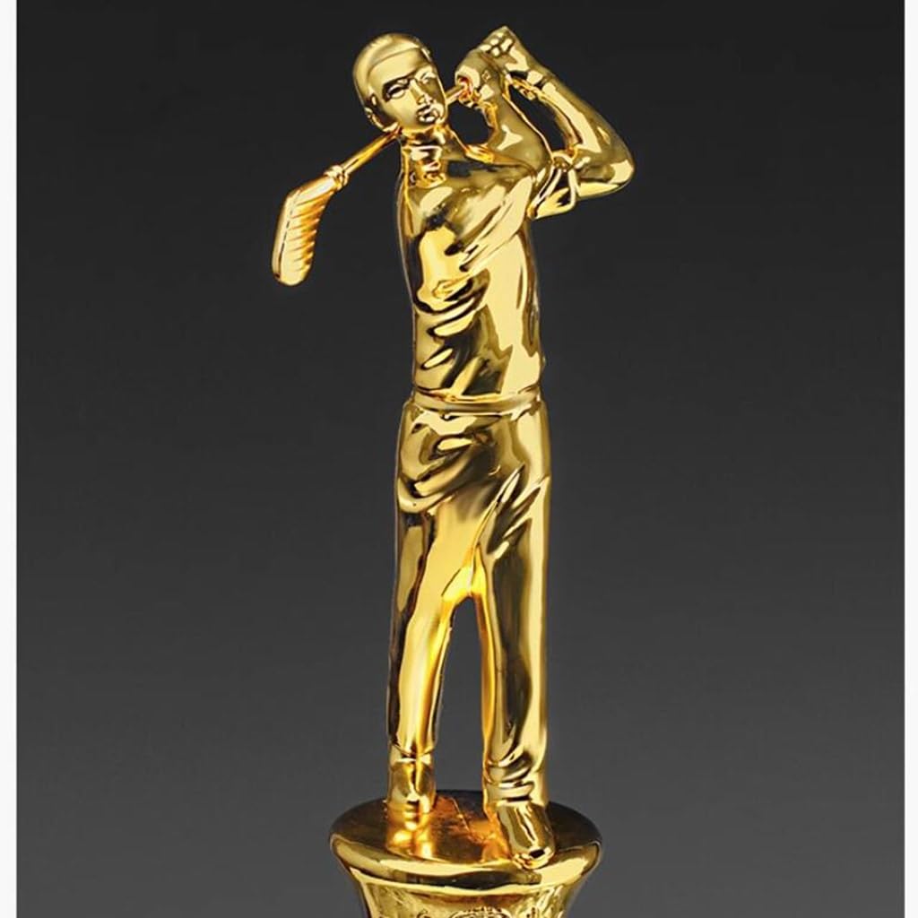 Premium Golf Trophy Awards - Gold Silver Bronze Champion Souvenir for International Golf League | 17x43cm Decorative Ornament | Perfect for Tournaments, Competitions & Office Decor