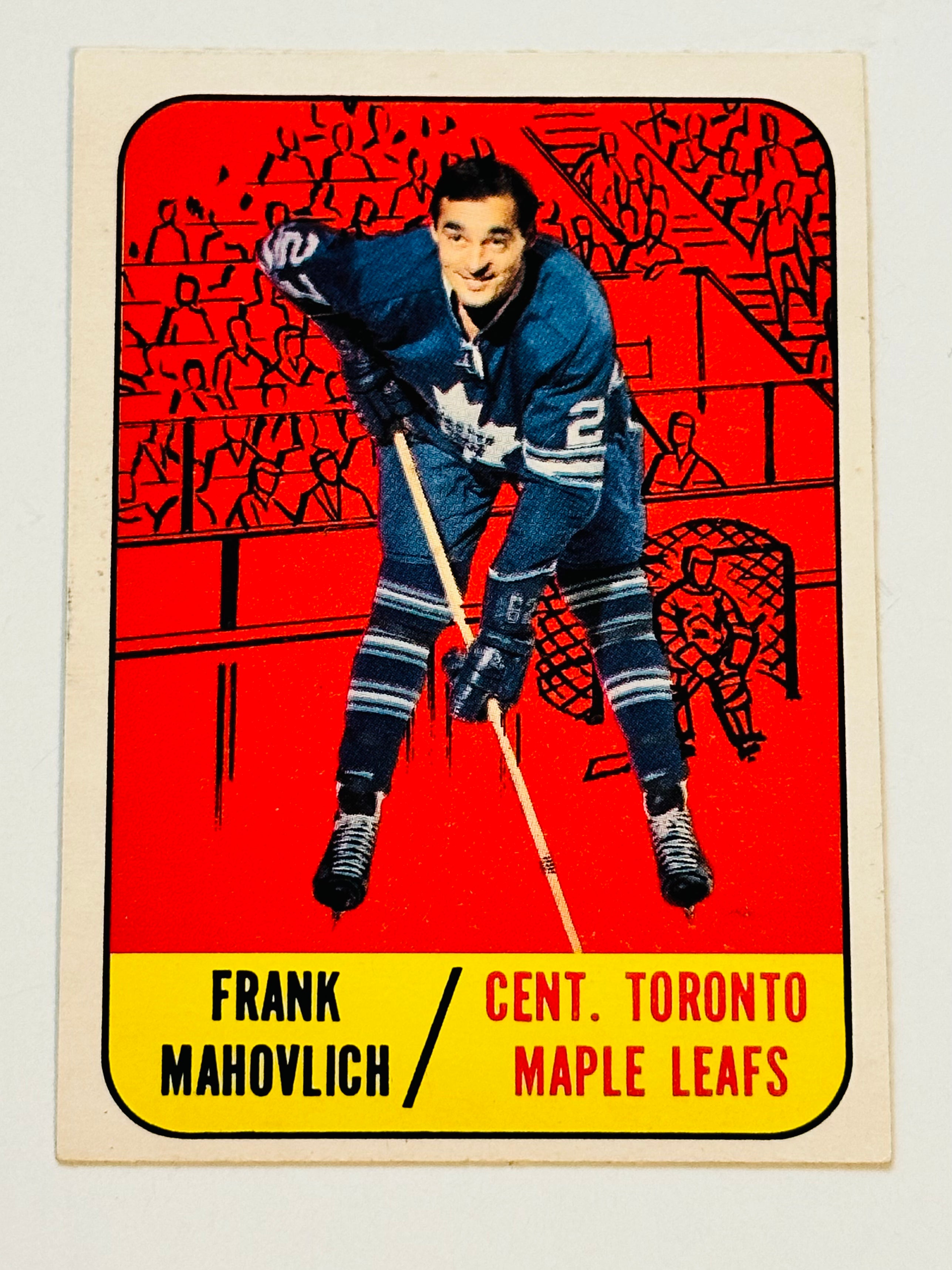 Frank Mahovlich Toronto Maple Leafs Hockey Card - 1967-68 OPC High Grade Collectible for Sports Memorabilia & NHL Fans