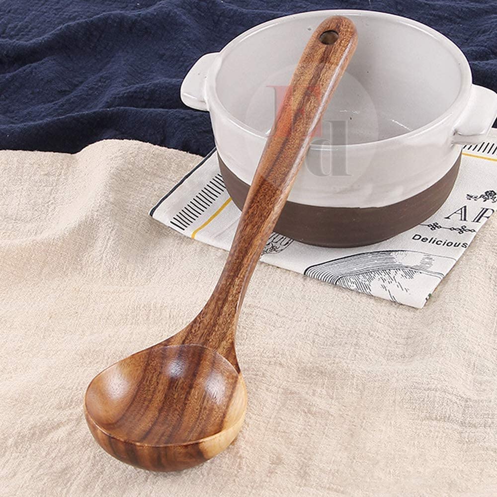 Premium Wooden Spoon Set for Cooking & Serving - Natural Wood Kitchen Utensils - Ideal for Stirring, Mixing & Serving Soups, Pasta & Salads