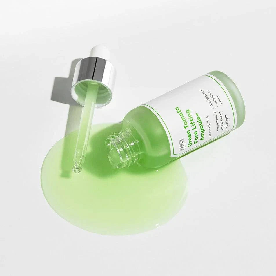 SUNGBOON EDITOR Green Tomato Pore Tightening Ampoule 30mL - BOGO Free - Korean Skincare for Pore Minimizing & Brightening - Perfect for Daily Anti-Aging Routine & Glowing Skin Care