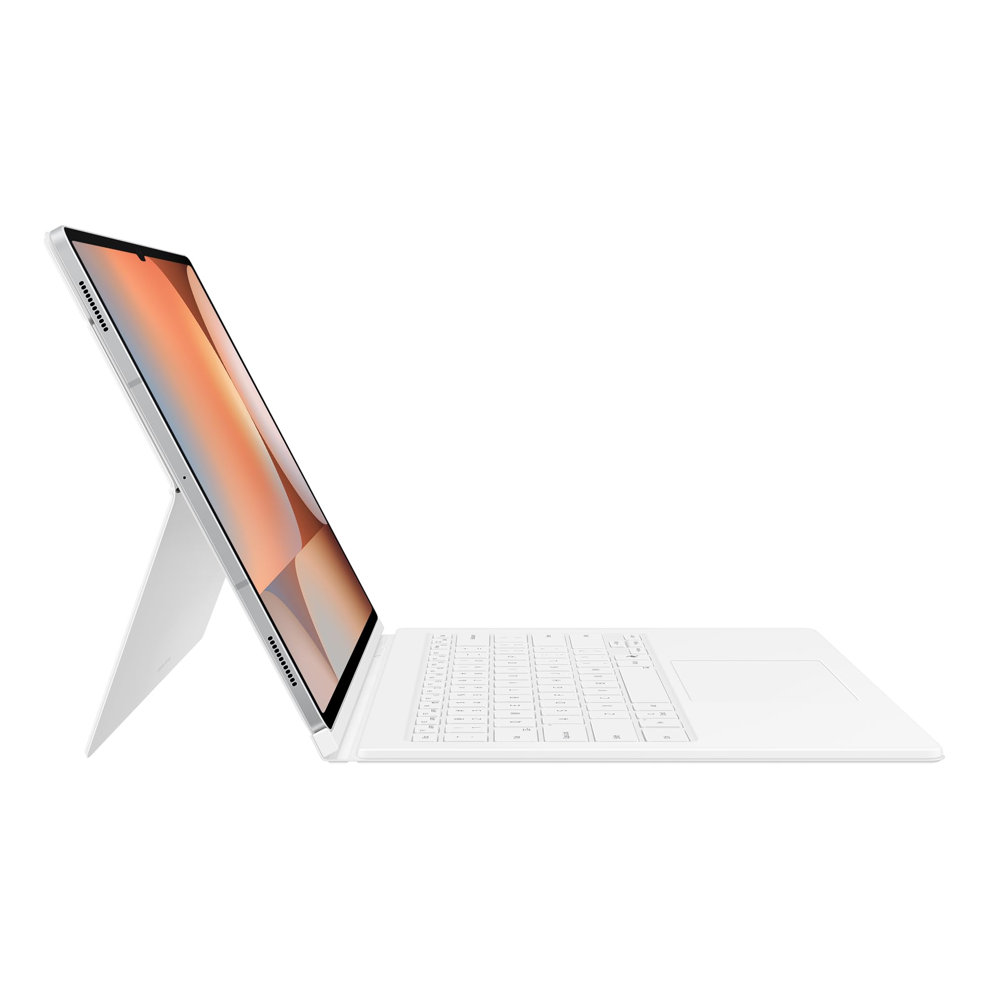Samsung Galaxy Tab S10 Ultra & S9 Ultra AI Book Cover Keyboard with Trackpad - White | Detachable Bluetooth Keyboard Case for Work, Study & Travel