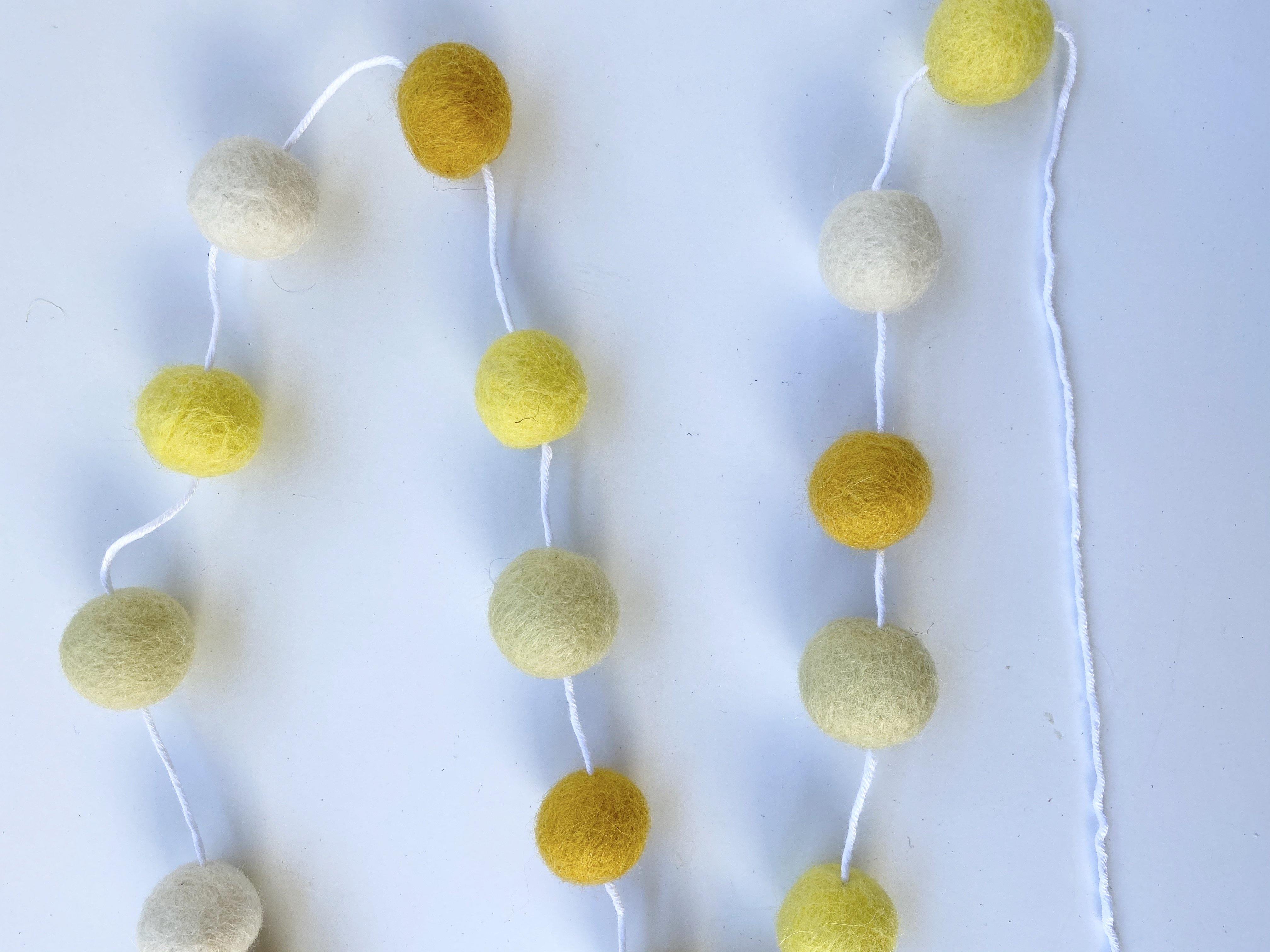 Bright Yellow Summer Garland - Decorative Party Backdrop for Weddings, Baby Showers & Outdoor Events