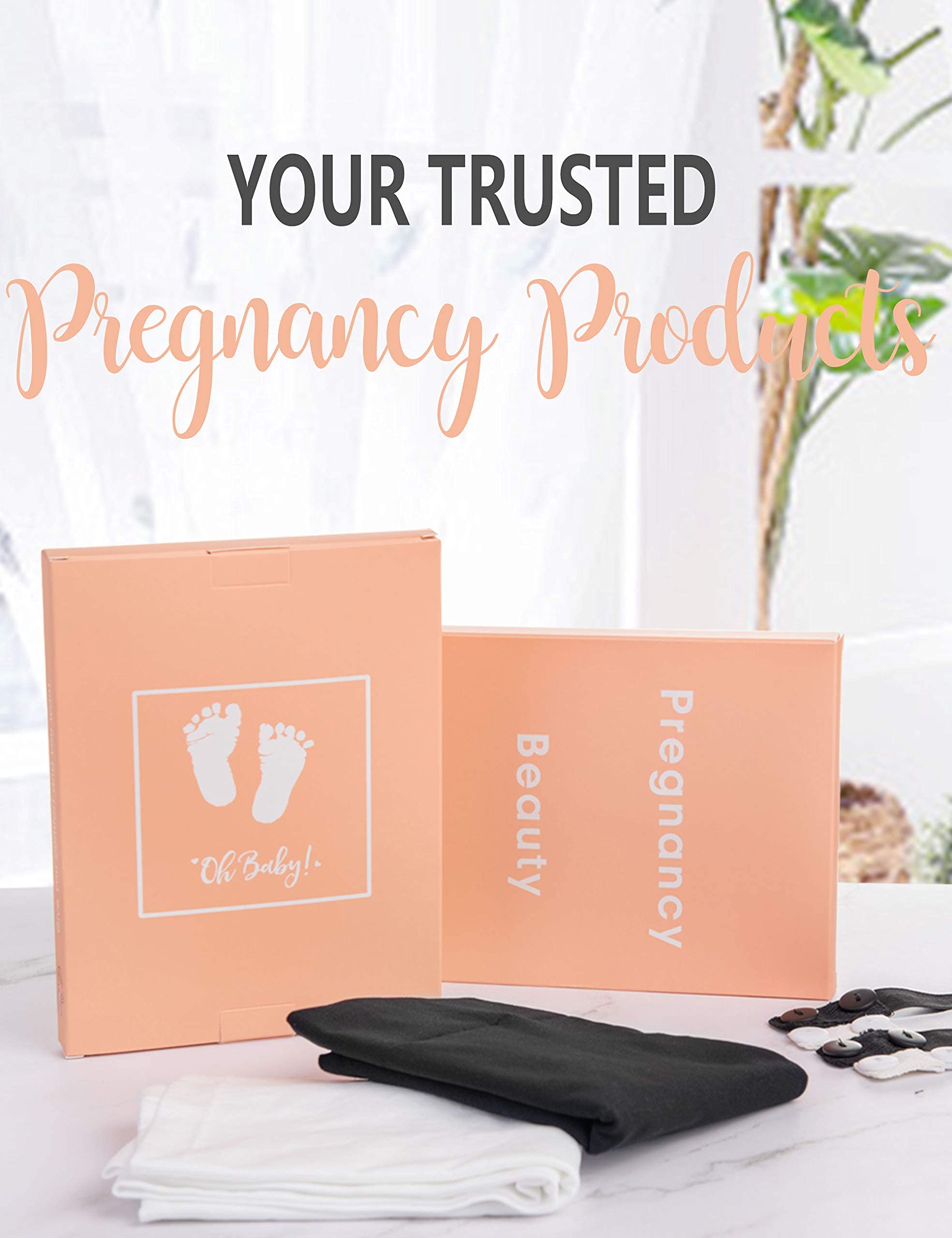 **Rheane Pregnancy Belly Support Band - Maternity Belly Band for Comfort & Back Pain Relief - Adjustable Waist Extender for Pants (Black & Navy, 3-Pack) - Ideal for Work, Exercise & Everyday Wear**