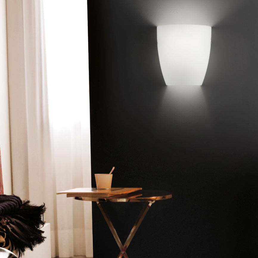 Vistosi Dafne Wall Lamp - Modern Italian Glass Sconce for Living Room, Bedroom & Hallway Lighting