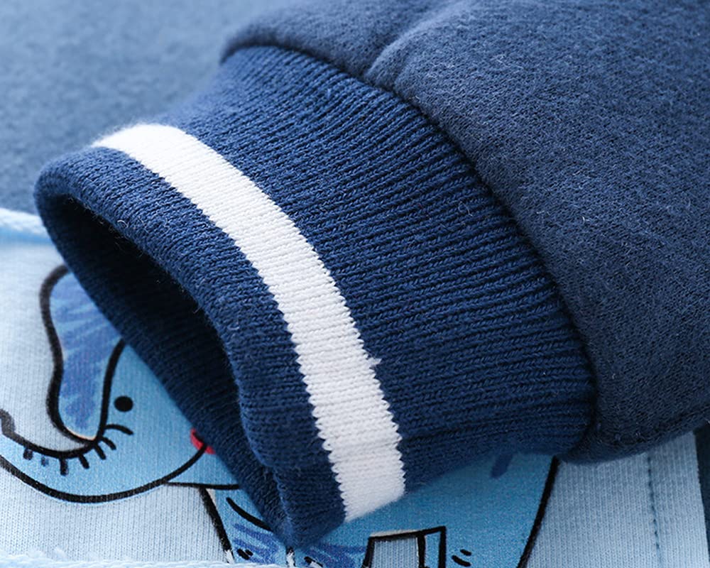 SHOOYING Boys' Fleece Varsity Baseball Cardigan Jacket - Warm Cozy Pullover for Kids - Perfect for School, Sports & Outdoor Activities