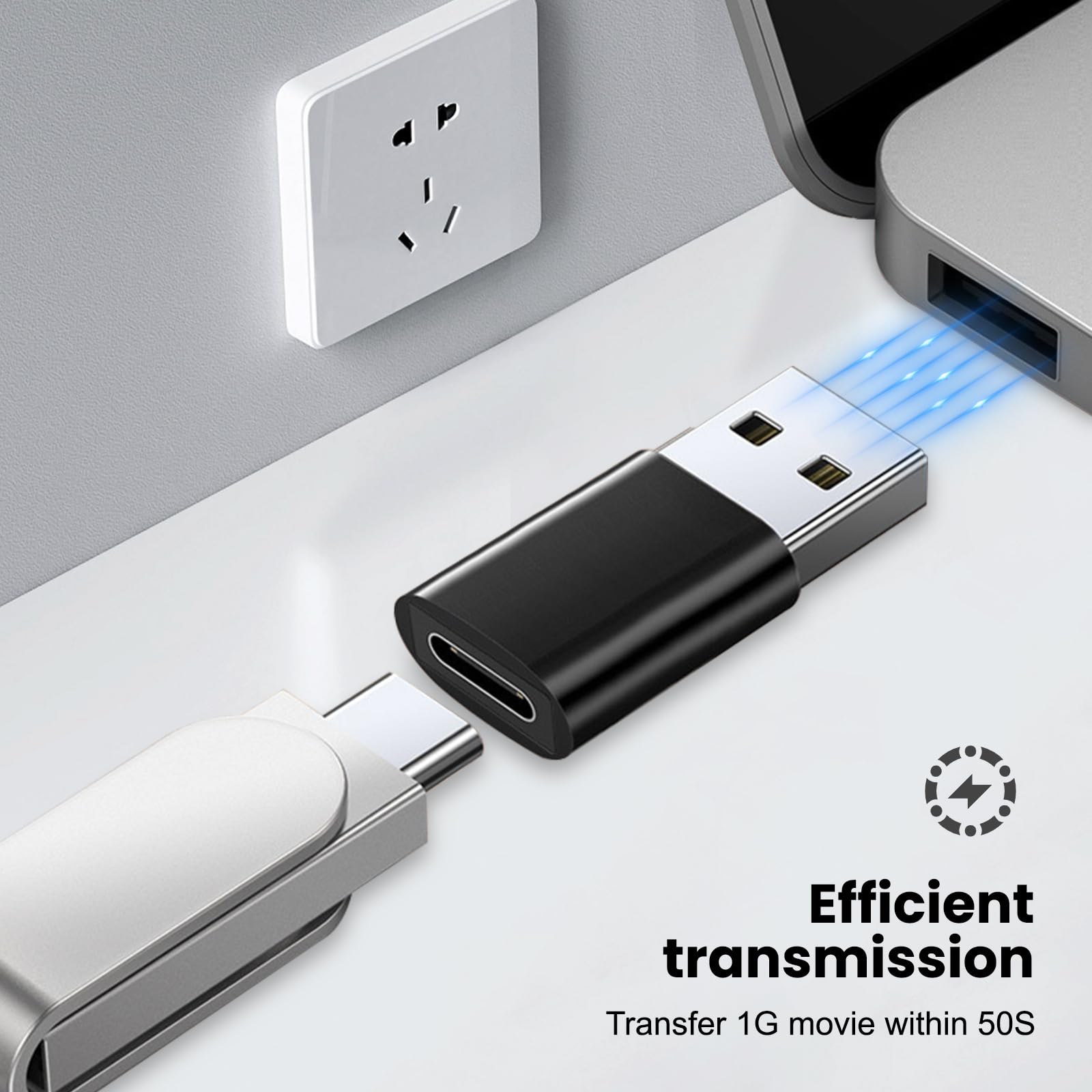 USB 3.0 Adapter - USB C to USB Adapter, USB to USB C Converter, Micro USB to USB C Adapter for Smartphones, Laptops, Tablets - Fast Data Transfer & Charging Solution for Home, Office & Travel