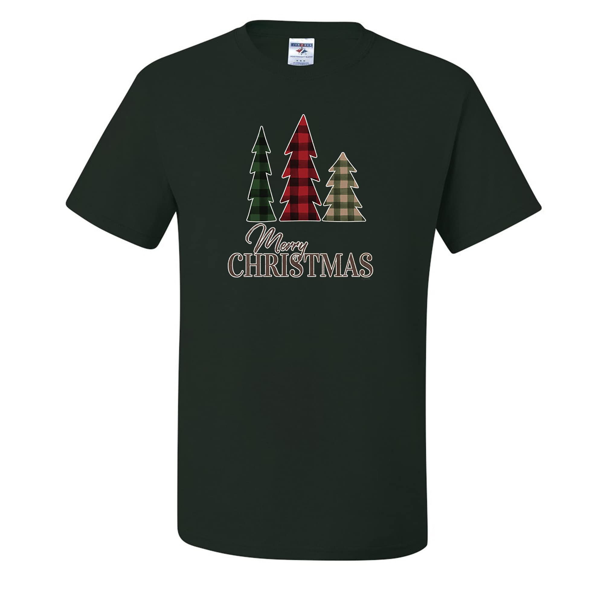 Wild Custom Ugly Christmas Tree Graphic Men's T-Shirt - Funny Merry Xmas Holiday Tee for Parties & Gifts