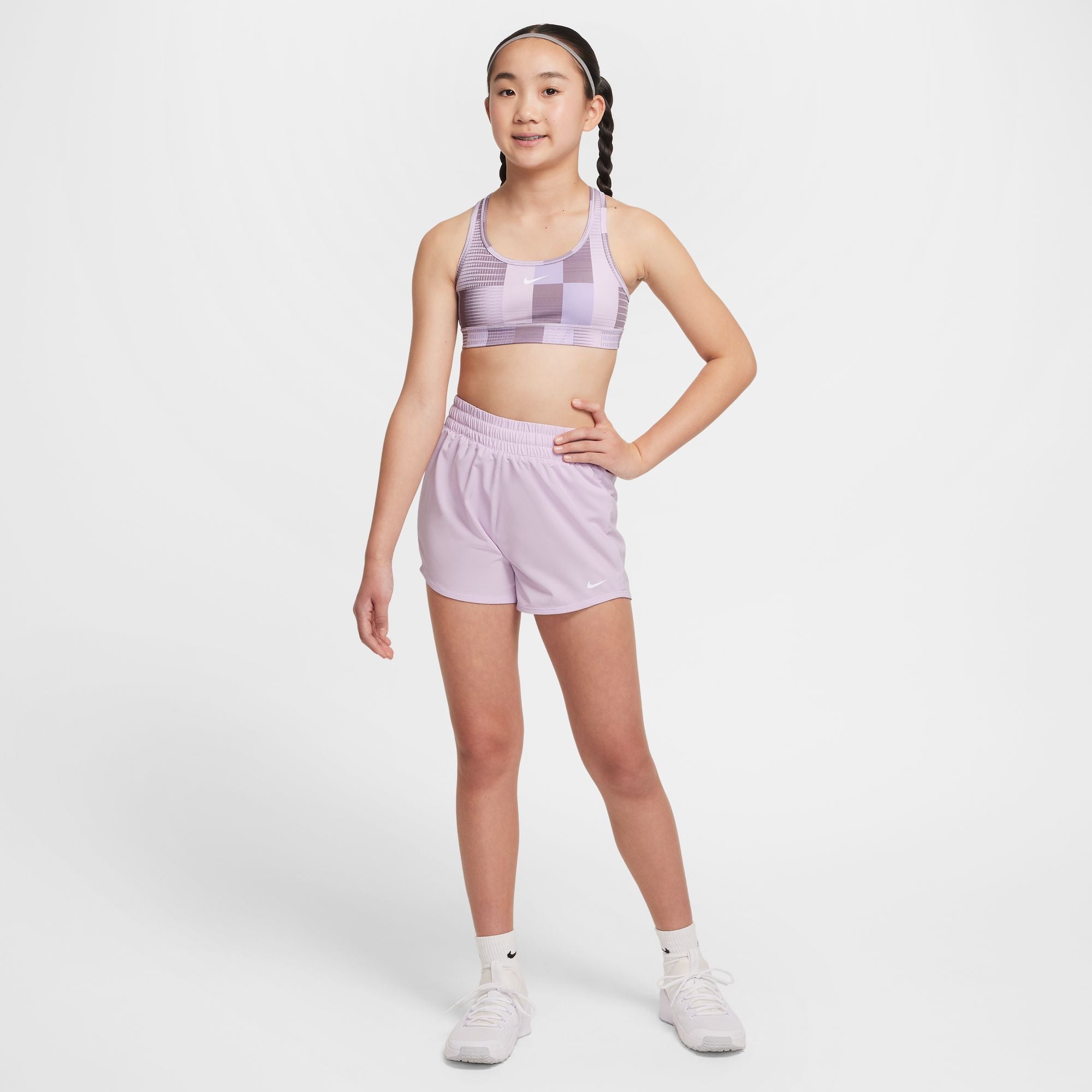 Nike Girls' Dri-FIT High Waisted Woven Shorts - Moisture-Wicking Athletic Shorts for Running, Yoga & Gym Workouts