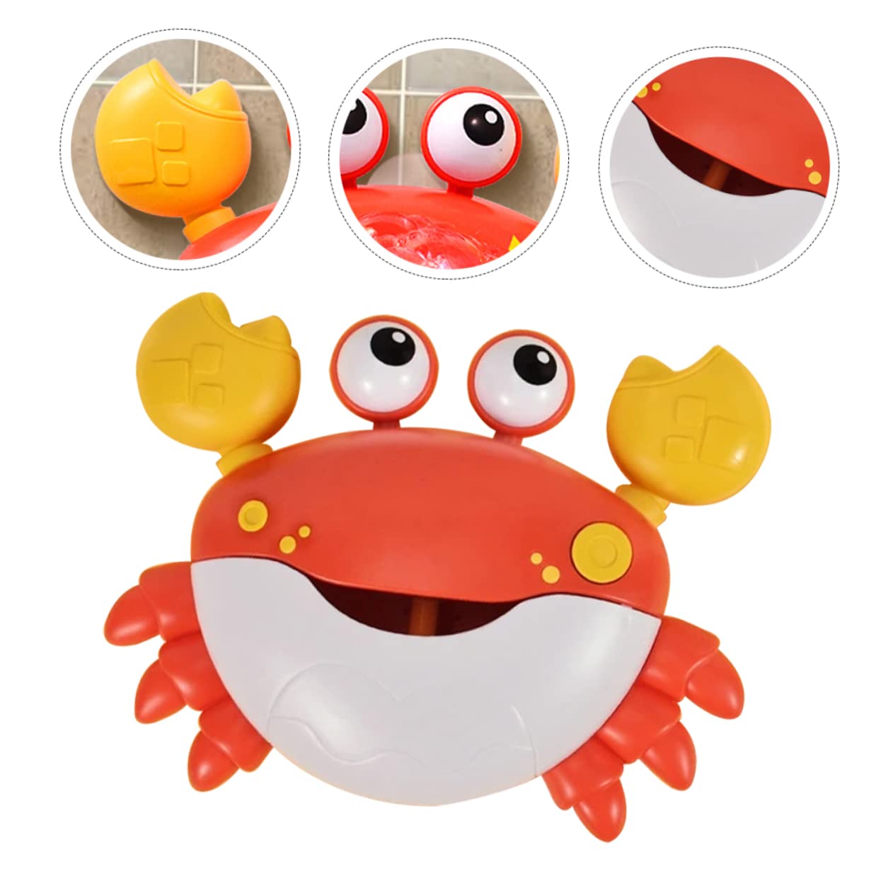 VICASKY 5-Piece Bubble Bath Toy Set - Automatic Bubble Machine for Kids, Fun Bathtub Bubble Maker with Red Plastic Design - Perfect for Toddler Bath Time & Sensory Play
