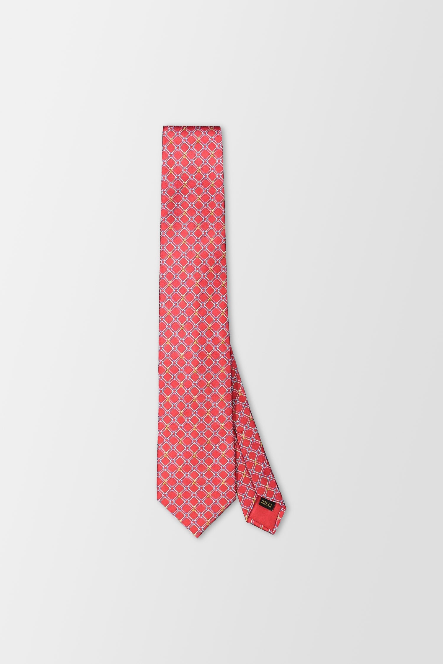 Zilli Premium Red Silk Tie for Men - Elegant Formal Necktie for Business, Weddings & Special Occasions