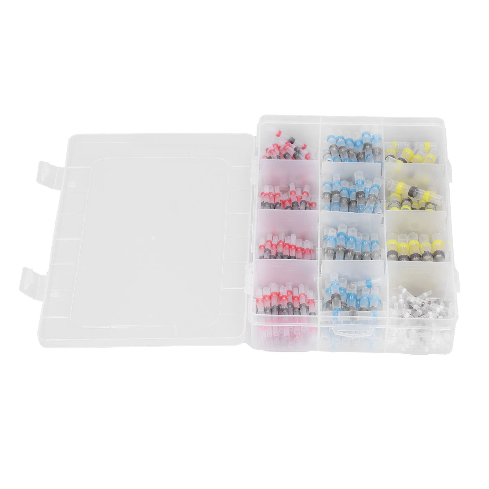 270Pcs Heat Shrink Solder Seal Wire Connectors - 2:1 Shrink Ratio, Insulated Butt Terminals for Electrical Repairs & Automotive Wiring