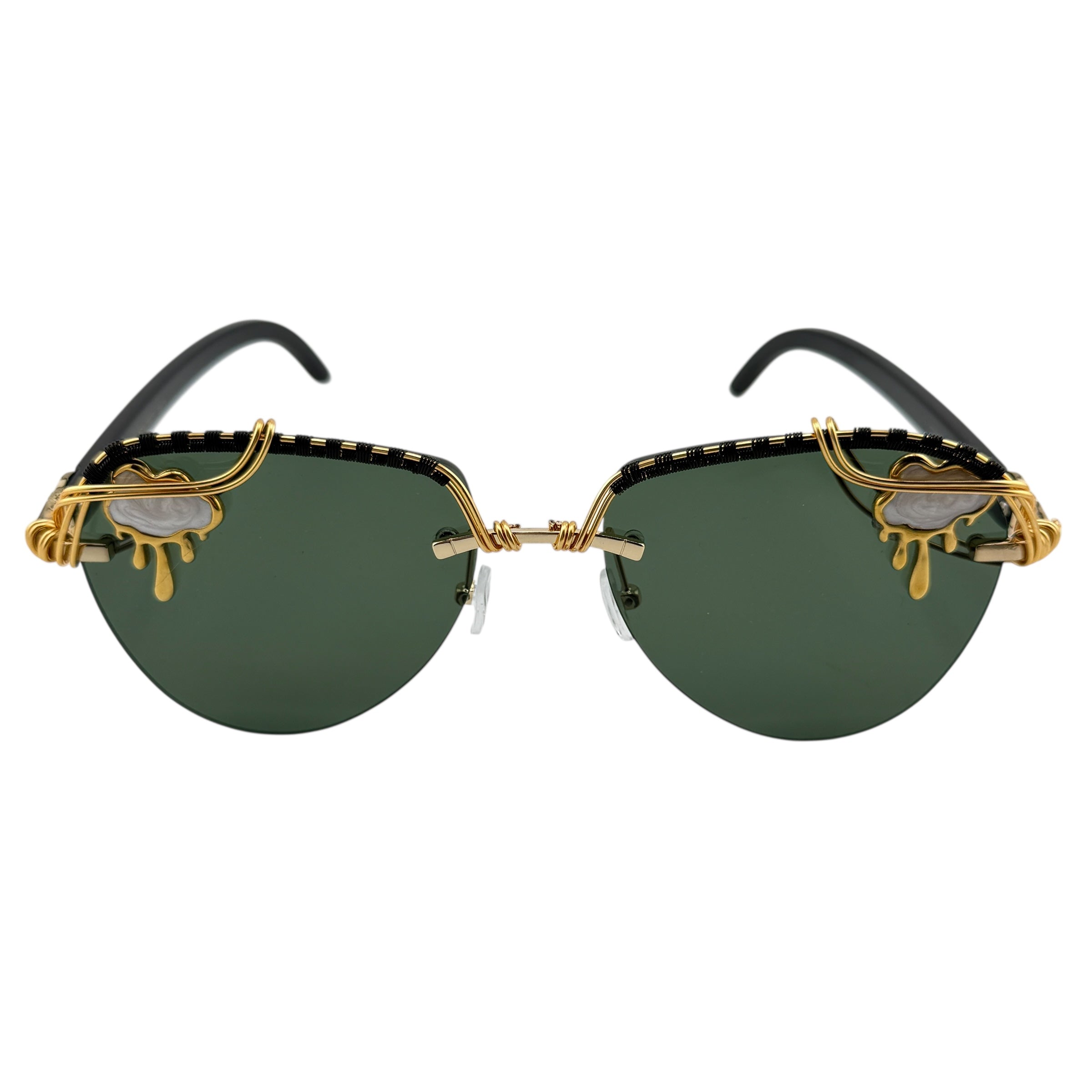 CLOUDY RAYS Aviator Sunglasses - Unique 1 of 1 Design - Polarized UV Protection - Perfect for Driving, Beach & Outdoor Activities