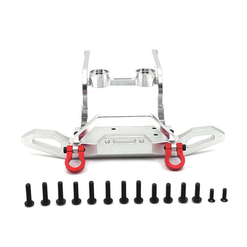 MJX Hyper Go H12Y/H12Y+ CNC Aluminum Front Bumper - Heavy Duty Upgrade Kit (Red, Black, Silver) for RC Car Off-Road Racing & Bashing