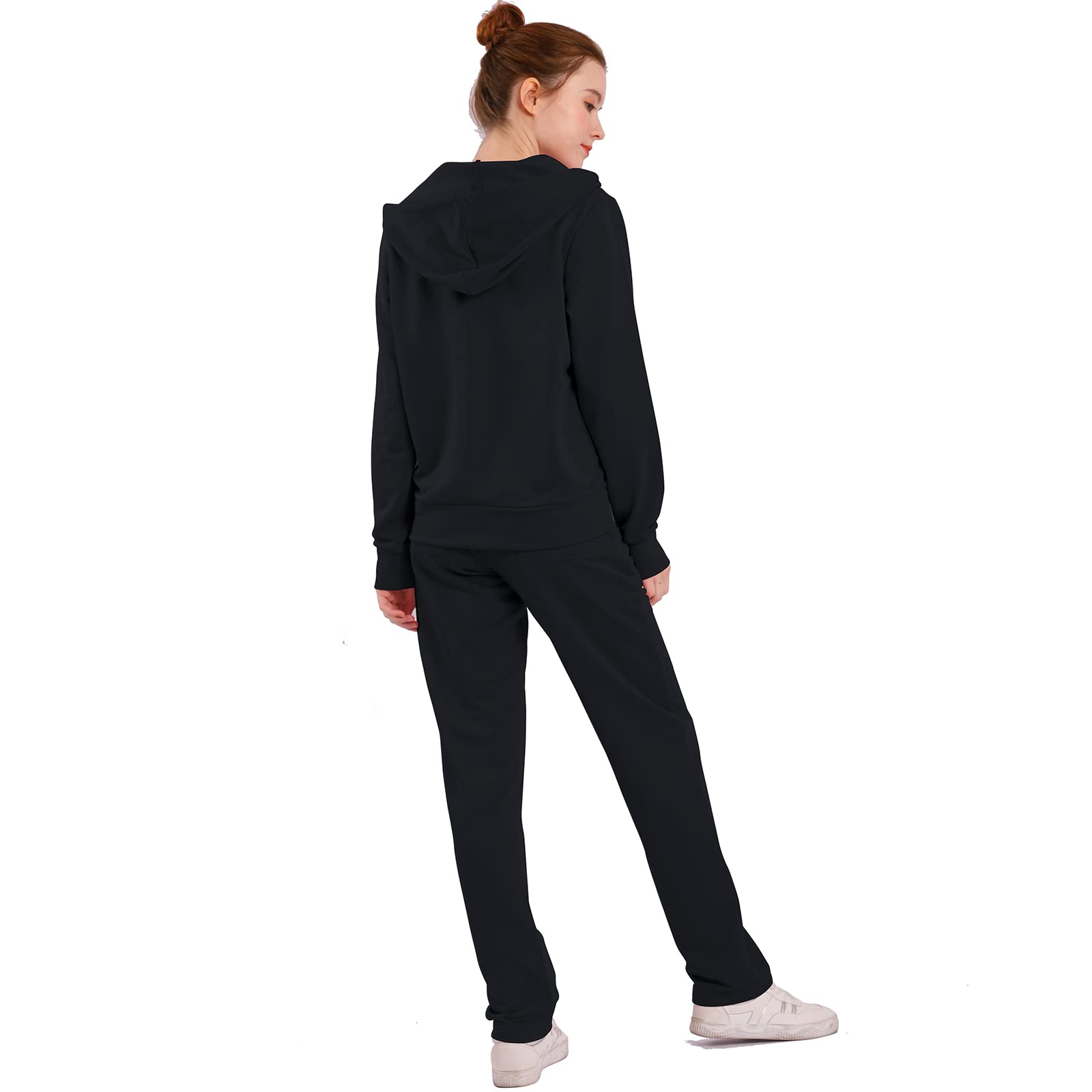 Women's 2-Piece Sweatsuit Set - Zip Up Hoodie & Jogger Pants Comfy Casual Workout Outfit for Running, Yoga & Lounge Wear
