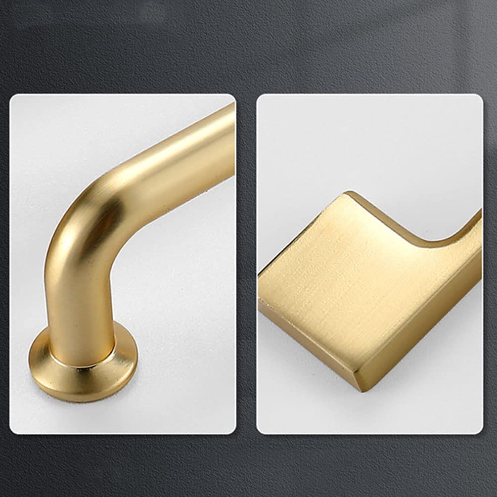 6-Piece Brushed Brass Cabinet Handles & Drawer Pulls - 192mm Hole Centers - Kitchen, Bathroom & Wardrobe Hardware with Screws - Perfect for Modern Home Renovation & Furniture Upgrades