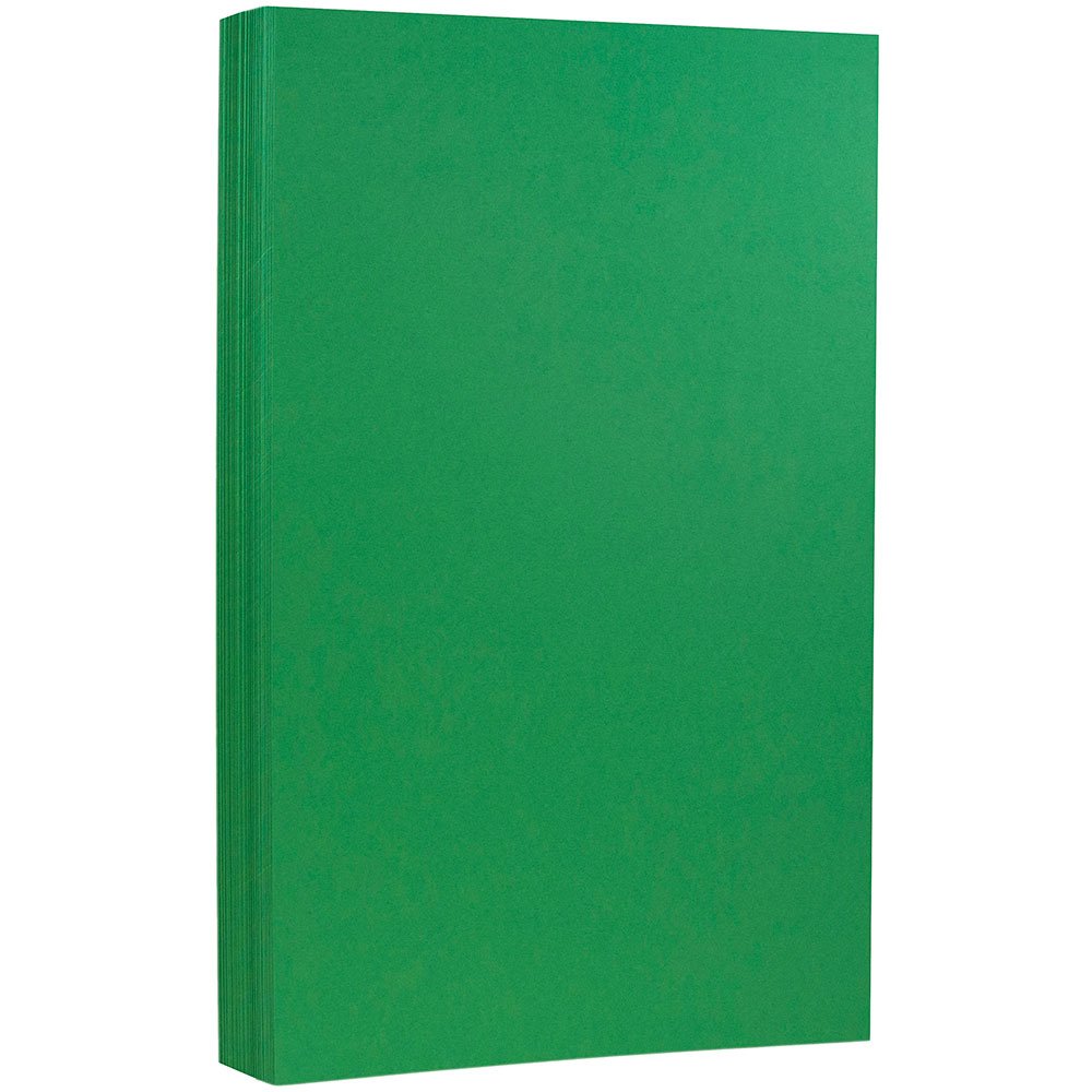 JAM PAPER Legal Size 65lb Cardstock - 8.5 x 14 Inches Cover Stock Paper - 176 GSM Heavyweight - Green Recycled Eco-Friendly - 250 Sheets per Pack - Perfect for Business Cards, Invitations & Craft Projects