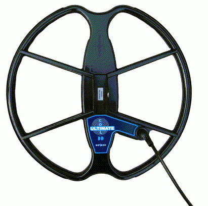 Detech 15 Ultimate Search Coil for Minelab E-TRAC, Safari & Explorer Metal Detectors - Waterproof DD Coil for Beach, Park & Relic Hunting
