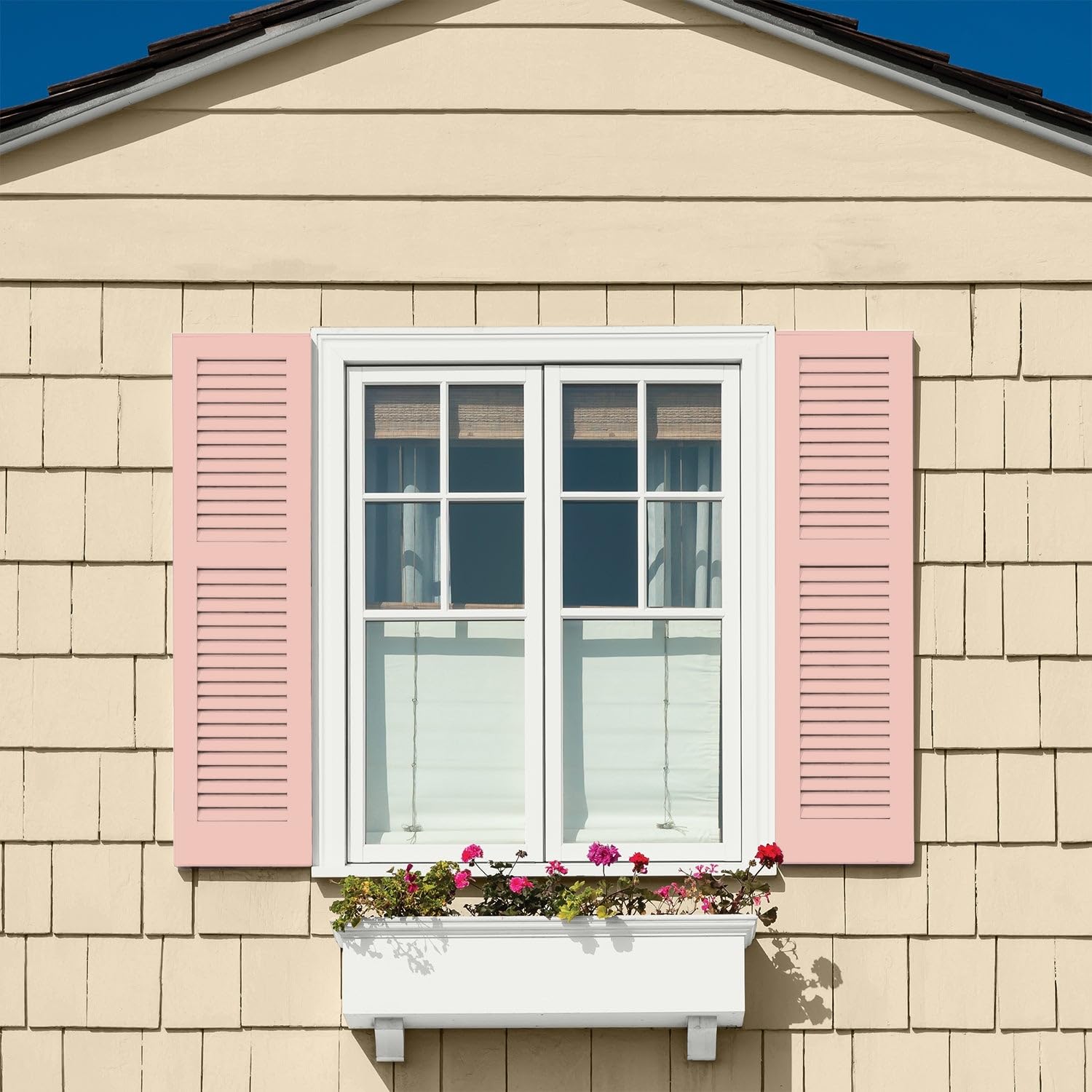 Glidden Exterior Paint and Primer in One - Peach/Peach Ash Satin Finish, 5-Gallon Bucket, One-Coat Coverage for Long-Lasting Protection | Perfect for House Siding, Fences, and Outdoor Wood Surfaces