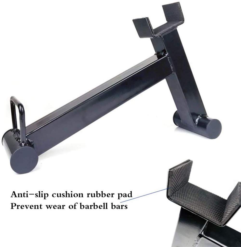 Deadlift Barbell Support Frame & Plate Bracket - Mini Barbell Jack Alternative Wedge for Weight Plates - Perfect for Home Gym Strength Training & Powerlifting Exercises