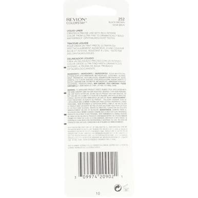 Revlon ColorStay Liquid Eyeliner - Black-Brown [252] - 0.08 oz (12 Pack) - Long Lasting, Smudge Proof Waterproof Eye Makeup - Perfect for Daytime Office Look & Night Out Party Makeup