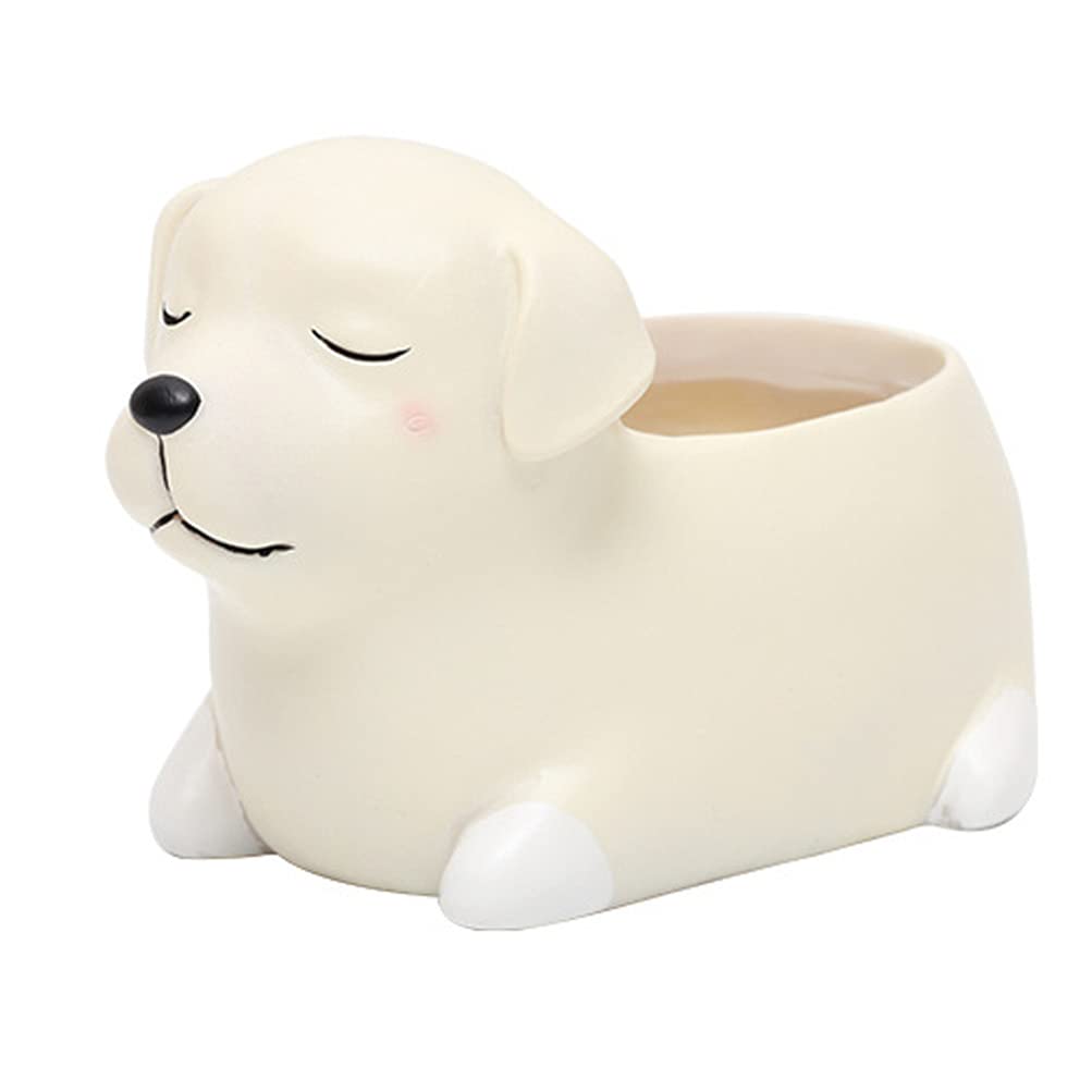 Cabilock Corgi Succulent Planter - Adorable Dog-Shaped Ceramic Flower Pot for Indoor Plants, Small Bonsai & Home Decor | Perfect for Windowsills, Office Desks & Gift Ideas