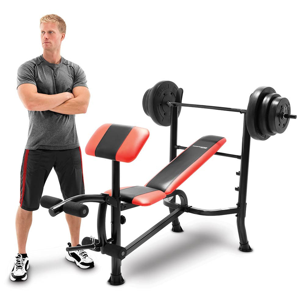 Competitor Pro Weight Bench with 100lb Dumbbell Set - Adjustable Home Gym Equipment for Strength Training | Perfect for Home Workouts, Bodybuilding & Fitness Enthusiasts | Model CB-2982