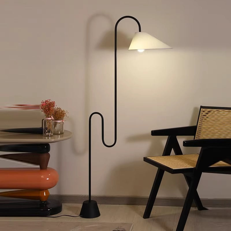 Unique Modern Floor Lamp for Living Room - Adjustable Brightness LED Standing Light for Bedroom, Office & Reading Corner | Stylish Home Decor Lighting