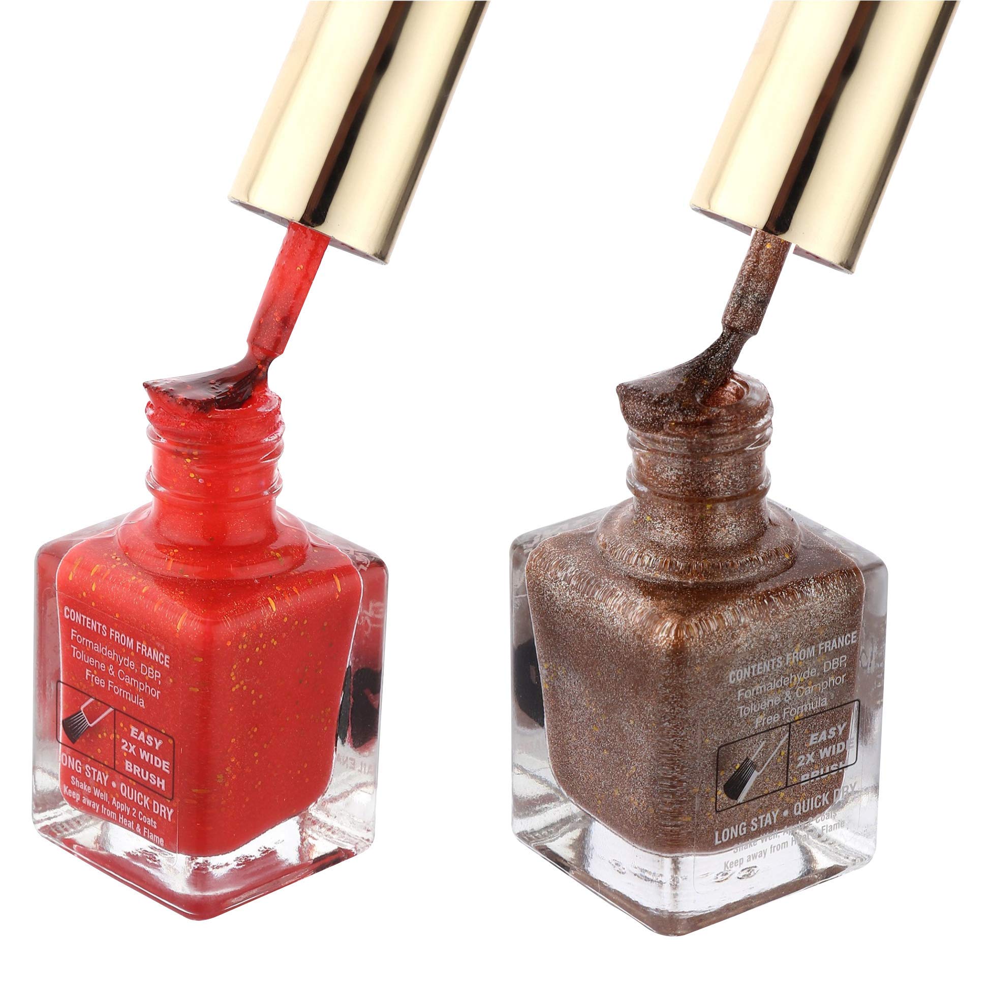 Elfani 3D Texture Nail Polish Set - Long Lasting Gel Nail Polish Kit with Glitter & Metallic Finish - Perfect for Manicure, Pedicure, Nail Art & Special Occasions