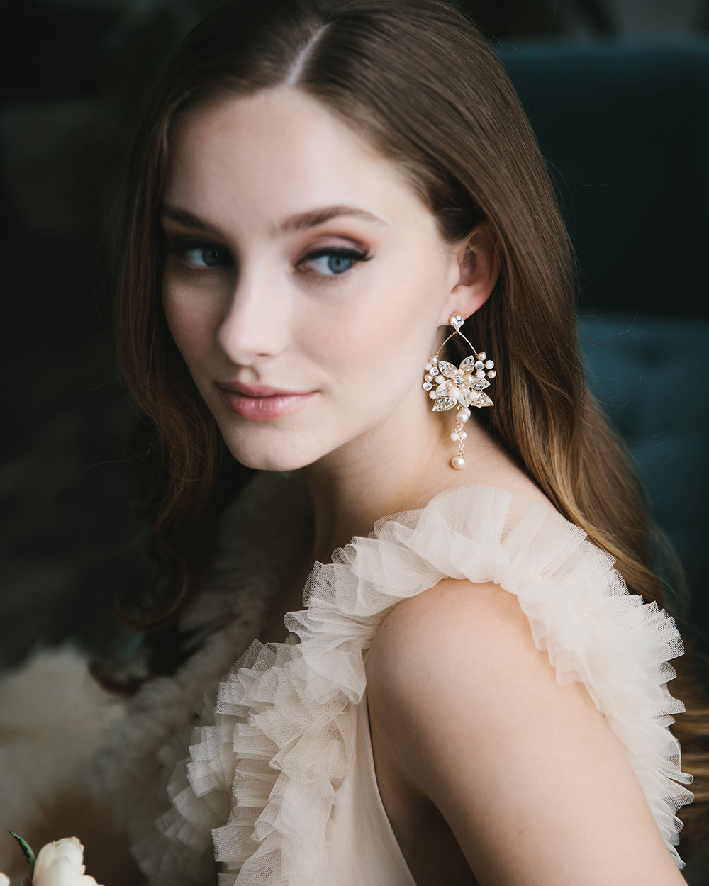Penelope Pearl Dangle Earrings for Women - Elegant Drop Pearl Jewelry for Party, Wedding & Evening Wear