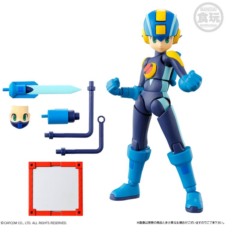 Bandai Mega Man EXE SMP Shokugan Modeling Project Action Figure - Poseable Mega Man EXE Battle Network Vol.1 Model Kit for Collectors & Gamers - Perfect for Display, Gaming Battles & Anime Fans