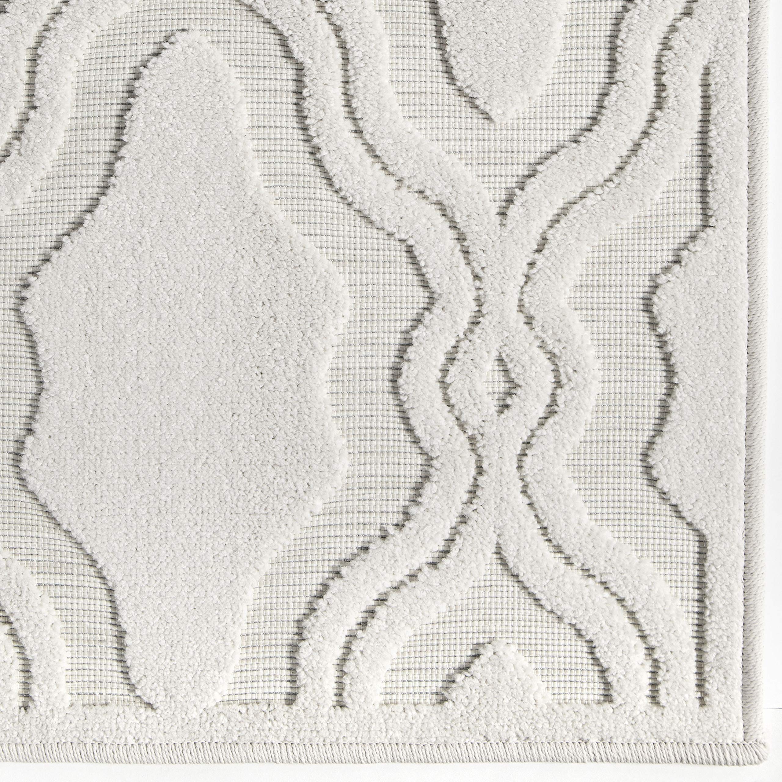 My Texas House Outdoor Rug - Cotton Blossom Heavy Duty Area Rug, Textured Weatherproof Indoor/Outdoor Use, 5'2