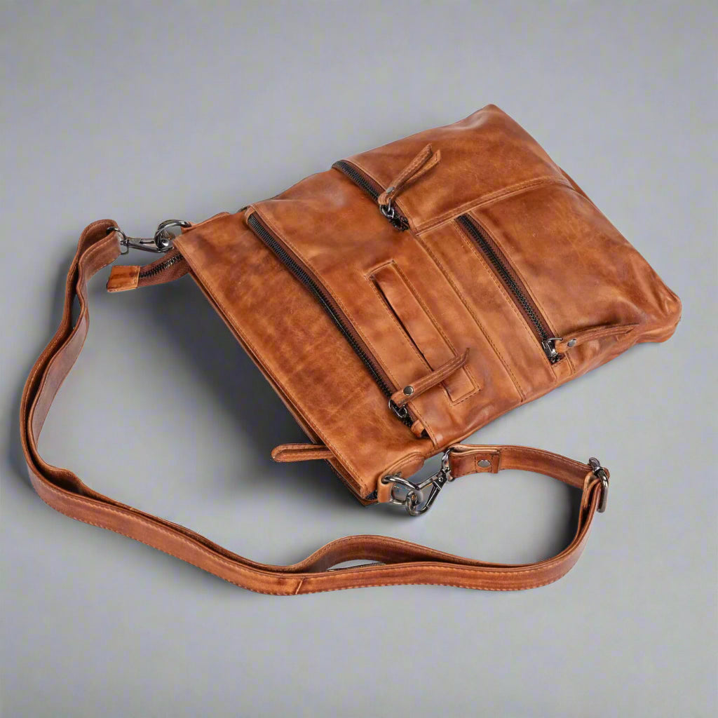Premium Greenwood Leather Shoulder Bag for Women - Stylish & Durable Crossbody Purse - Perfect for Work, Travel & Everyday Use