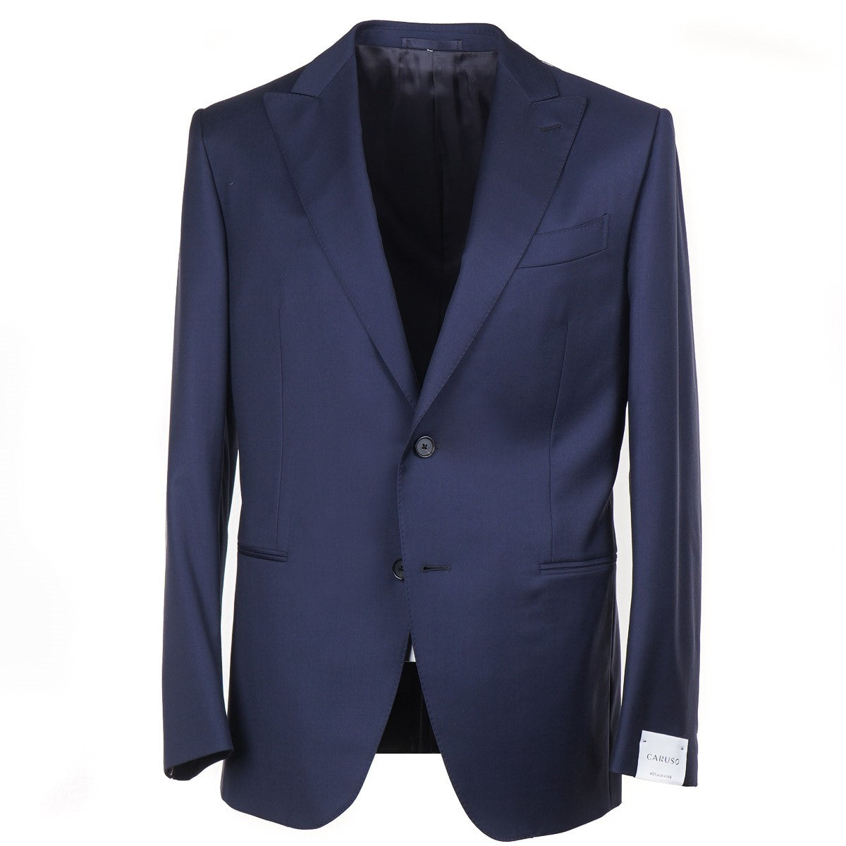 Premium Caruso Navy Super 150s Wool Suit for Men - Italian Tailored Business & Formal Attire - Perfect for Weddings, Office Meetings & Special Occasions