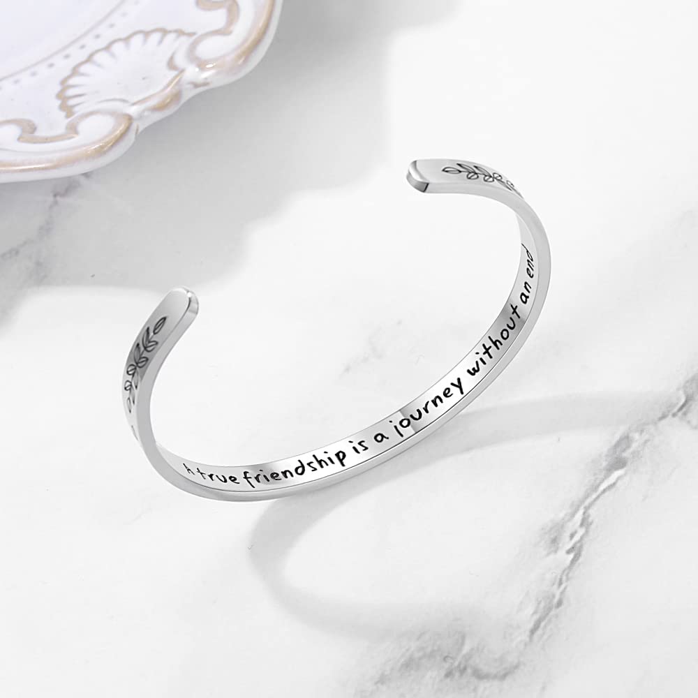 Personalized Cuff Bracelets for Women & Girls - Best Friend Sister Mom Daughter Gift - Custom Name Jewelry for Birthday, Mother's Day, Christmas - Perfect for Everyday Wear & Special Occasions