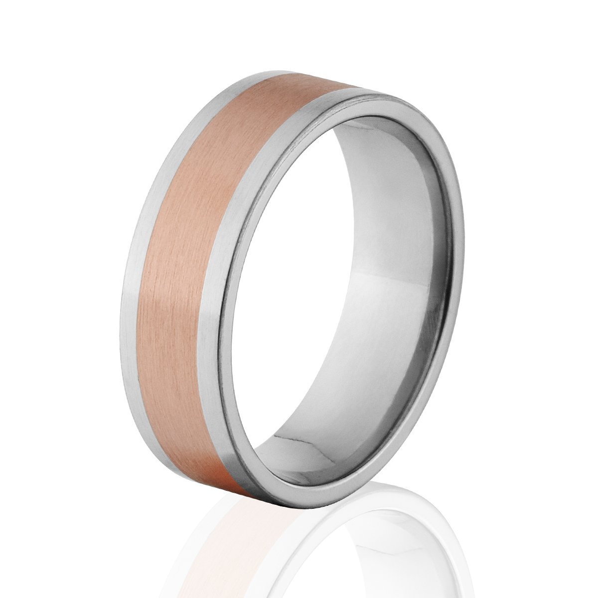 7mm Titanium Wedding Ring with Copper Inlay - Durable & Hypoallergenic Copper Band for Men & Women - Perfect for Weddings, Anniversaries & Everyday Wear