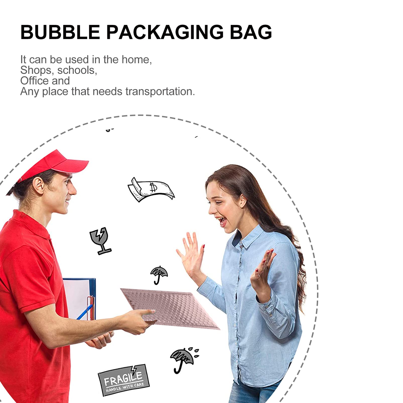 TOYANDONA 25 Pack Padded Mailing Envelopes - Bubble Mailers for Shipping, Books, Documents | Durable & Waterproof Packaging for Ecommerce, Online Stores, Small Businesses