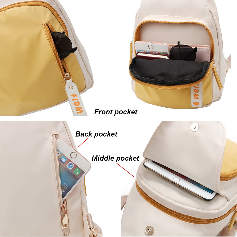 Zhongningyifeng Women's Small Nylon Backpack - Lightweight Mini Travel Backpack Purse & Shoulder Bag for Ladies | Perfect for Daily Commute, Weekend Getaways & College Campus Use