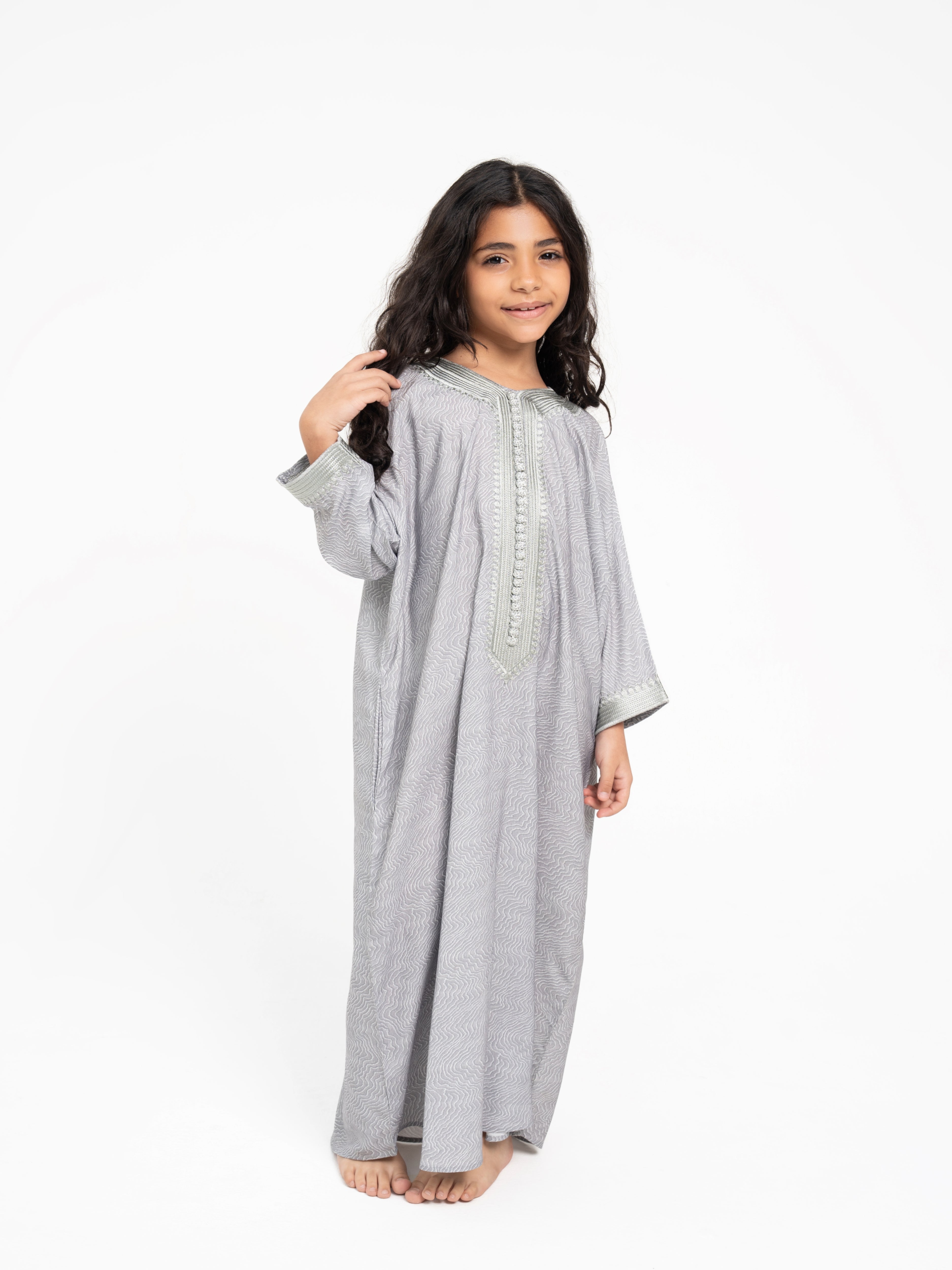 Nasra Kids Jalabiya - Traditional Arabic Dress for Girls & Boys - Perfect for Eid, Parties & Special Occasions