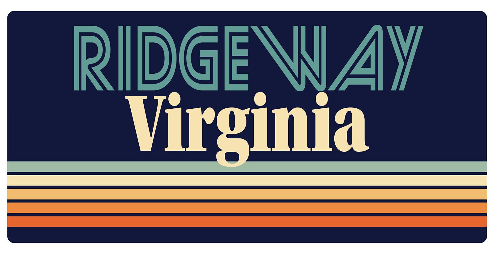 Vintage Ridgeway Virginia 5 x 2.5 Inch Retro Fridge Magnet - Perfect for Home Decor, Office, or Gift Giving