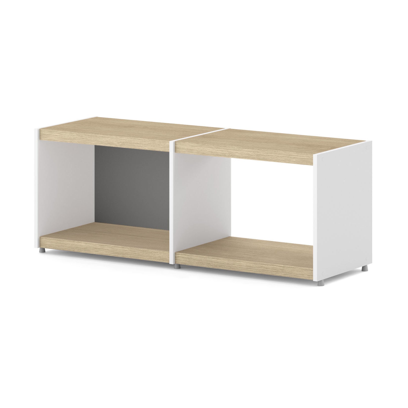 YOMO Modular Bookshelf 2x1 - Modern Stackable Bookcase for Home & Office - Perfect for Living Room, Bedroom, Study or Office Organization