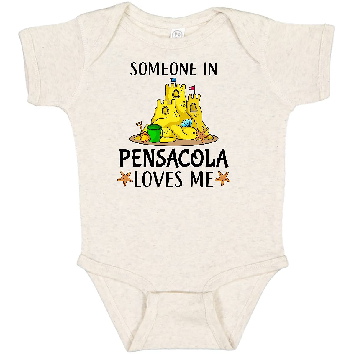Inktastic Someone in Pensacola Loves Me Beach Vacation Baby Bodysuit - Cute Florida-Themed Outfit for Infants, Toddler Beachwear, Vacation Gift Idea