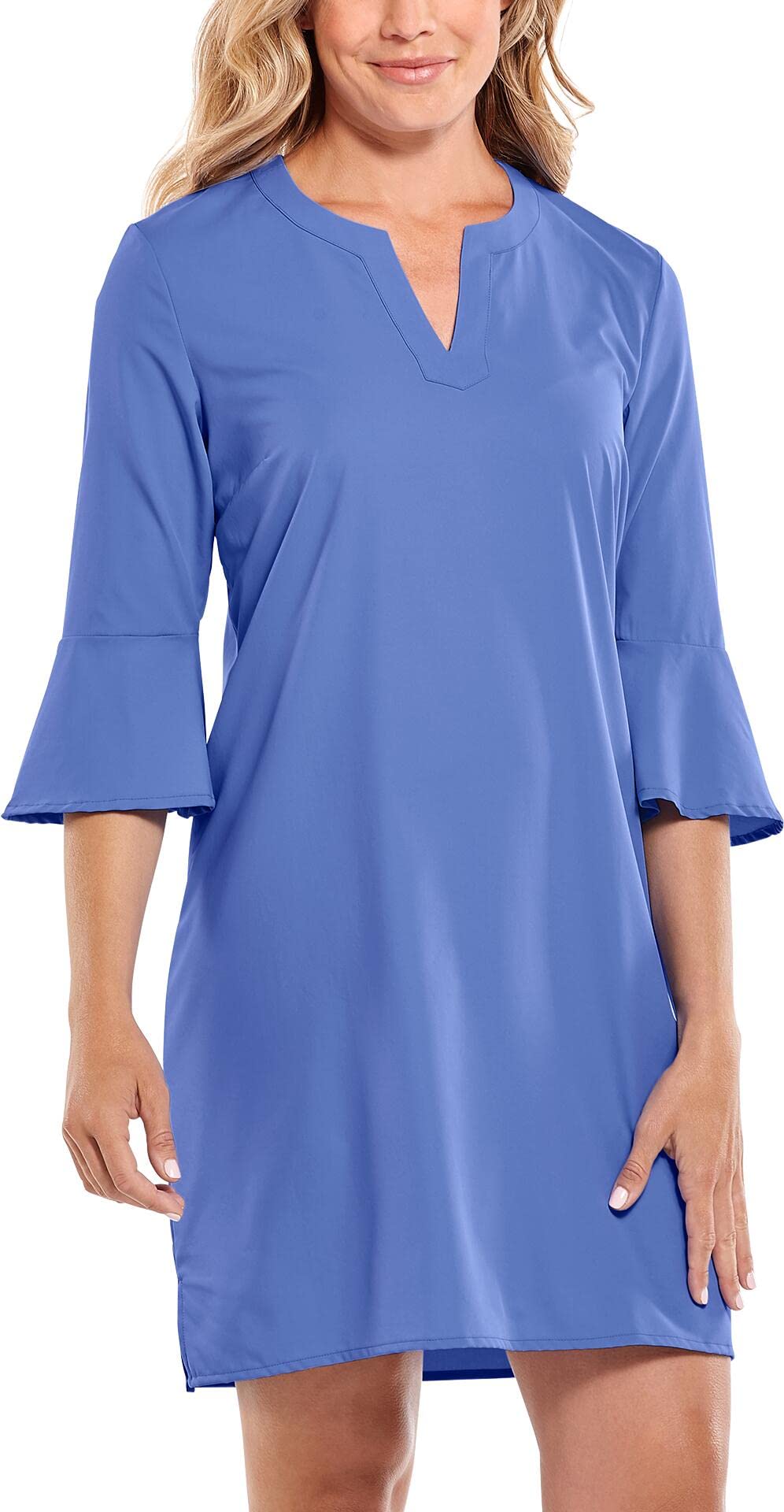 Coolibar UPF 50+ Women's Sun Protective Tunic Dress - Lightweight Summer Beach Cover Up for Outdoor Activities, Travel & Vacation