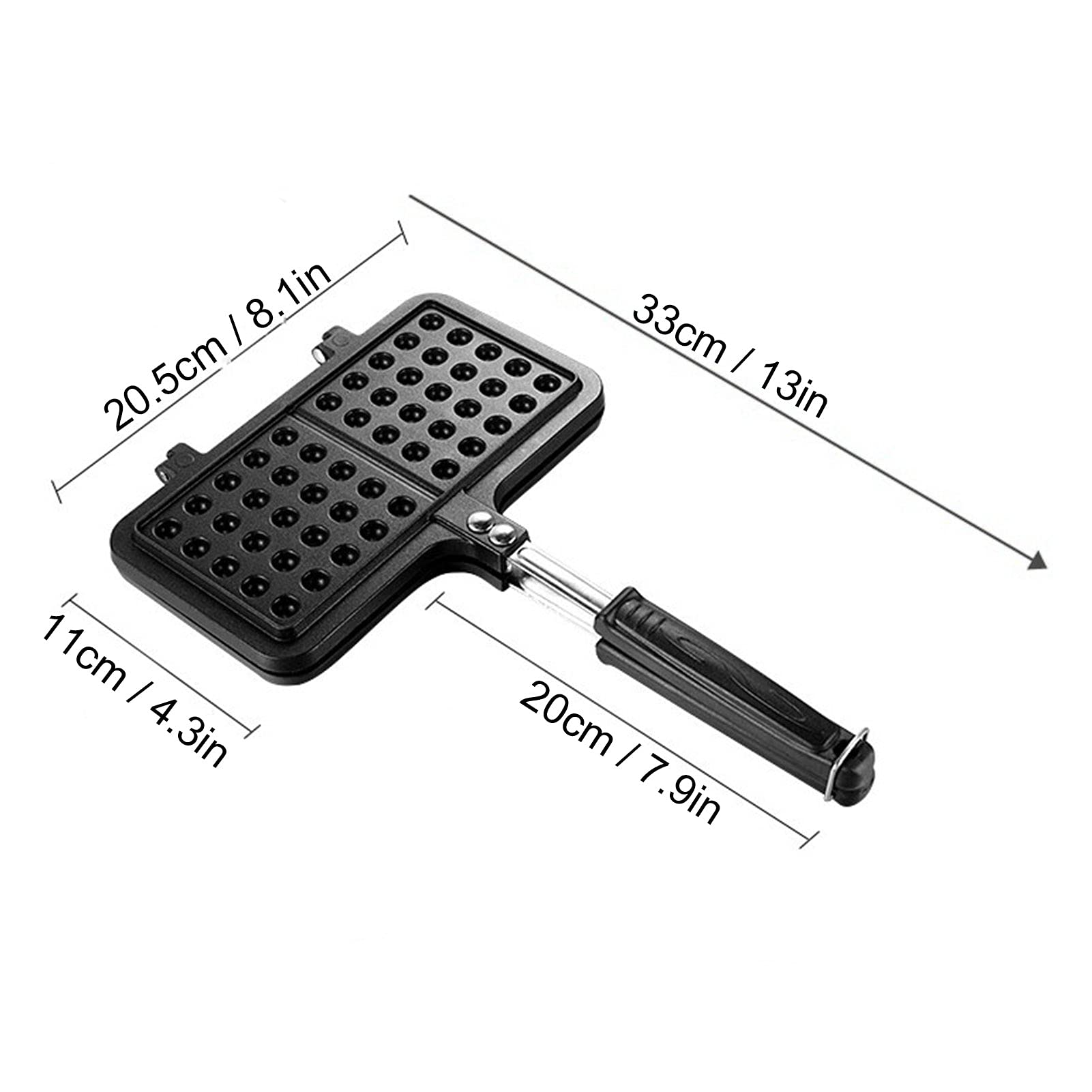 Alvinlite Non-Stick Belgian Waffle Maker - 8.1X4.3in Stovetop Waffle Iron with Easy Clean Surface - Perfect for Breakfast, Snacks & Desserts - Ideal for Camping, Picnics & Family Gatherings