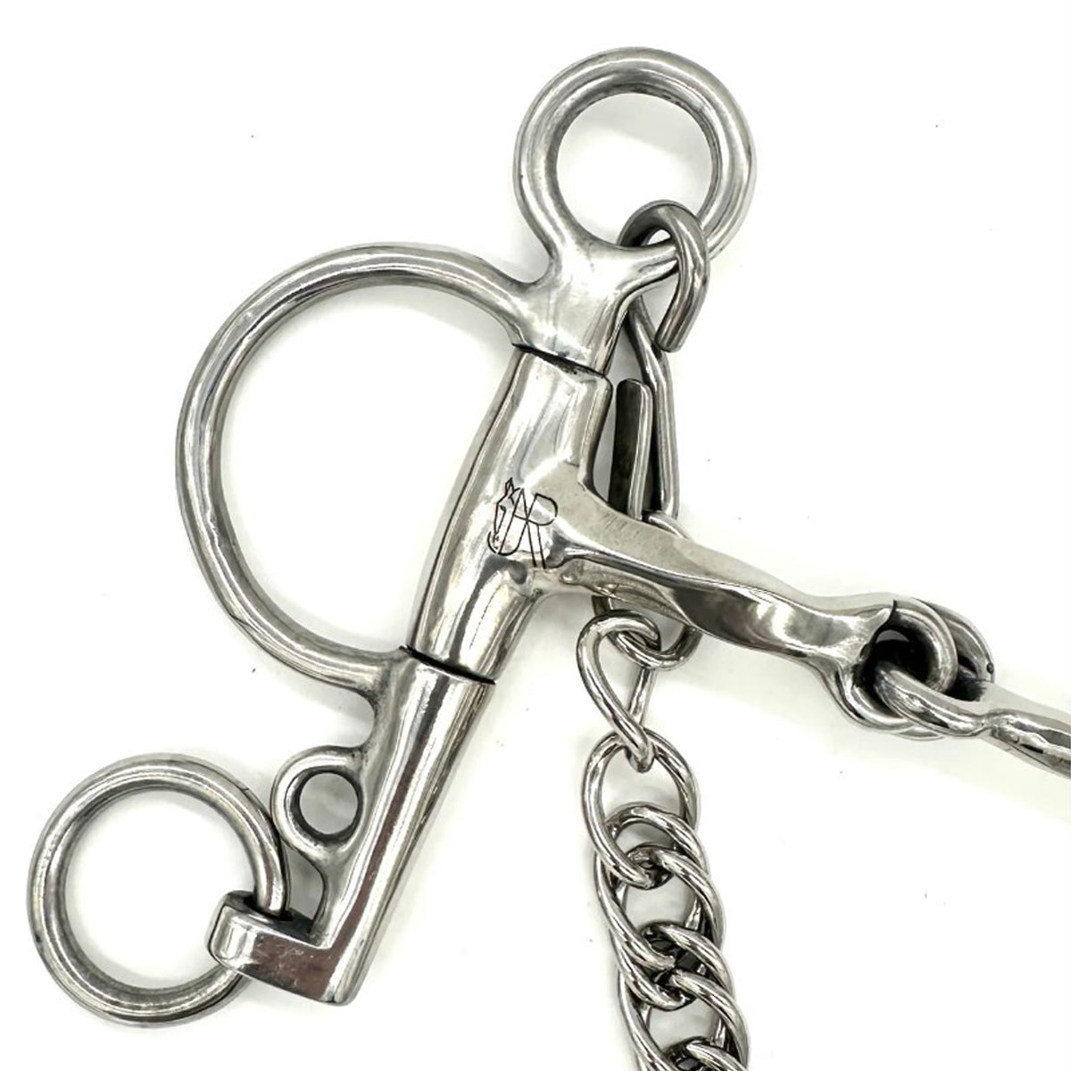 AJR Twisted Locking Dog Bone Pelham Bit - English Riding Bit for Horses, Dressage & Training - Secure Control for Equestrian Sports & Shows